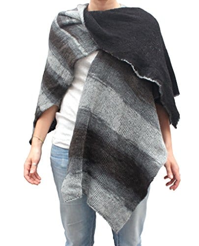 Double face cape col. Grey and Black