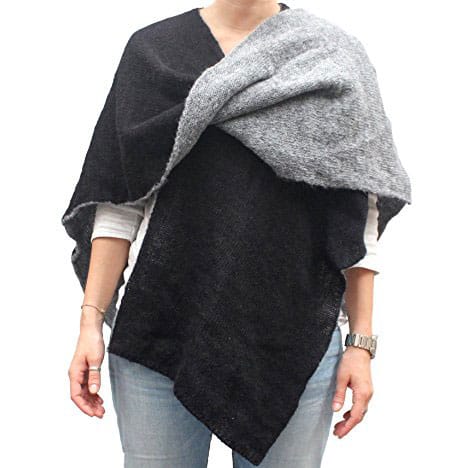 Solid color cape col. Black and Grey