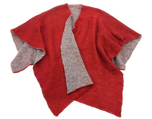 Solid color cape col. Red and Grey