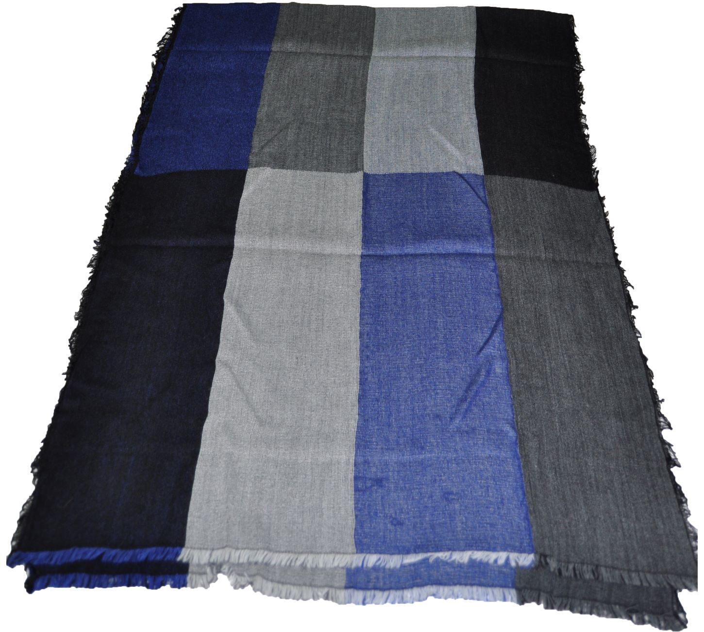 Sciarpona con rettangoli multicolor e unisex Made in Italy qualità 100% italiana - immagine 8