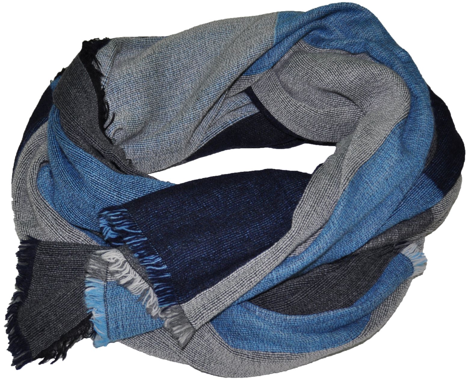 Sciarpona con rettangoli multicolor e unisex Made in Italy qualità 100% italiana