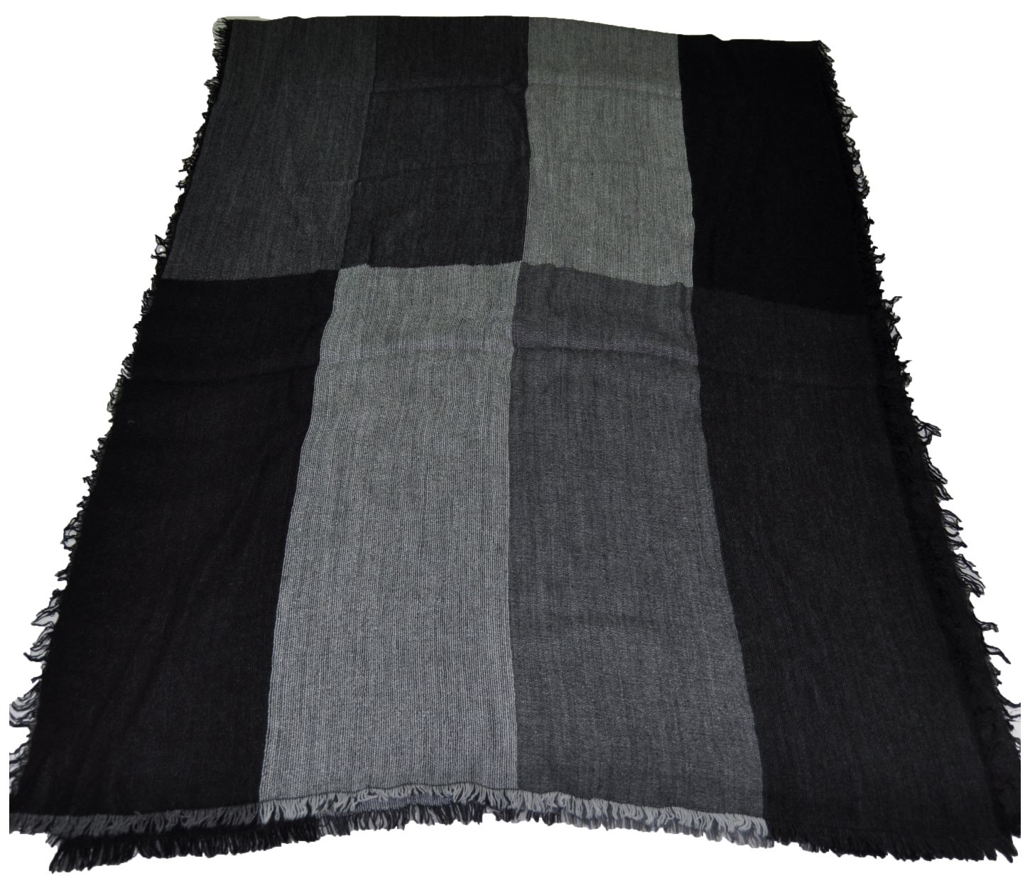 Sciarpona con rettangoli multicolor e unisex Made in Italy qualità 100% italiana - immagine 4