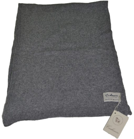 Cashmere blended scarf solid color col. Light Grey