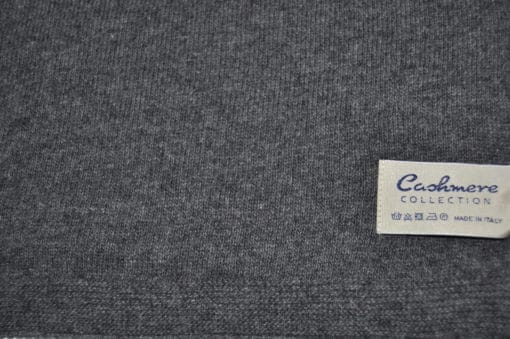 Cashmere blended scarf solid color col. Dark Grey