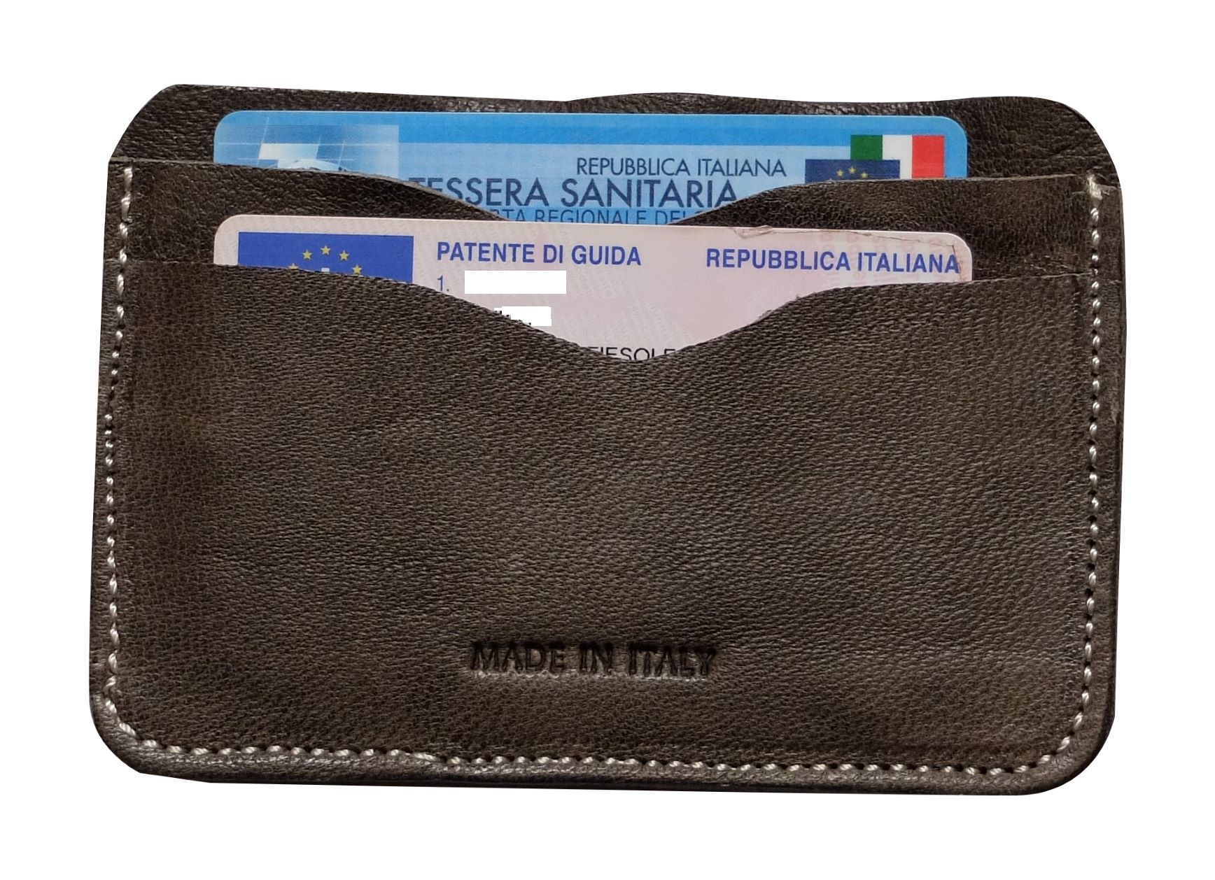 Credit card case holder in real leather vintage effect 100% Made in Italy - Image 4