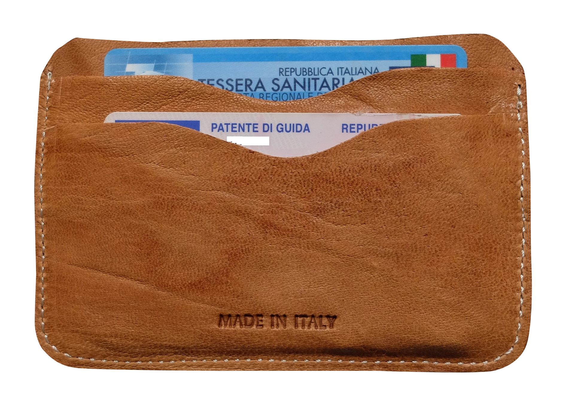 Credit card case holder in real leather vintage effect 100% Made in Italy - Image 6