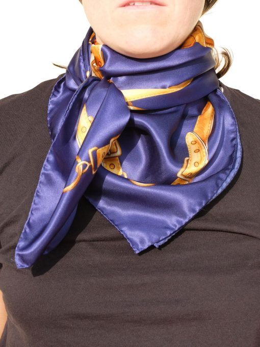 Foulard di seta cinghie e staffe_Blu3 - scaldacollo - foulard uomo