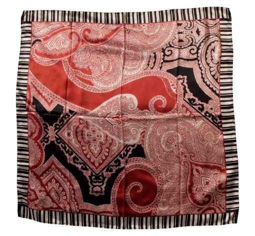 Foulard di seta disegno cashmere_BDX2 - includono - foulard uomo