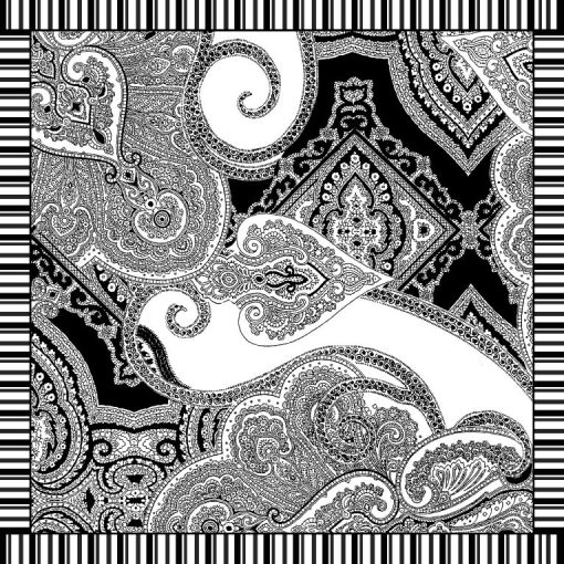 Foulard di seta disegno cashmere_bianco11 - raso - foulard uomo