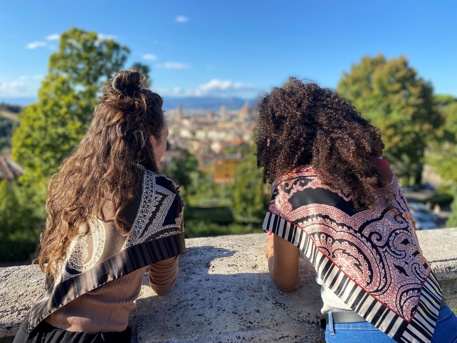 Foulard di seta disegno cashmere e paisley con cornice a righe Made in Italy qualità 100% italiana - immagine 18
