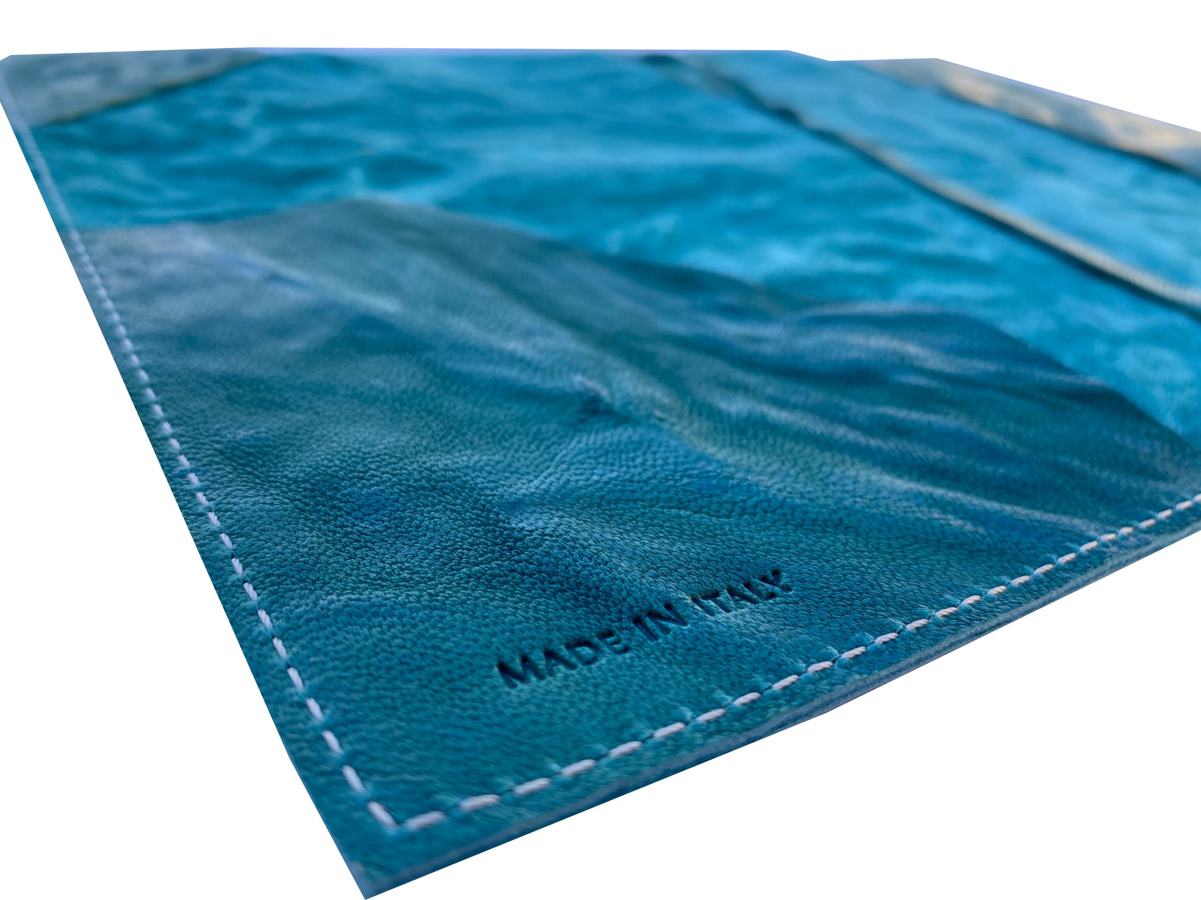Notebook A5 size diary cover organizer in real recycled leather 100% handmade in Italy - Image 4
