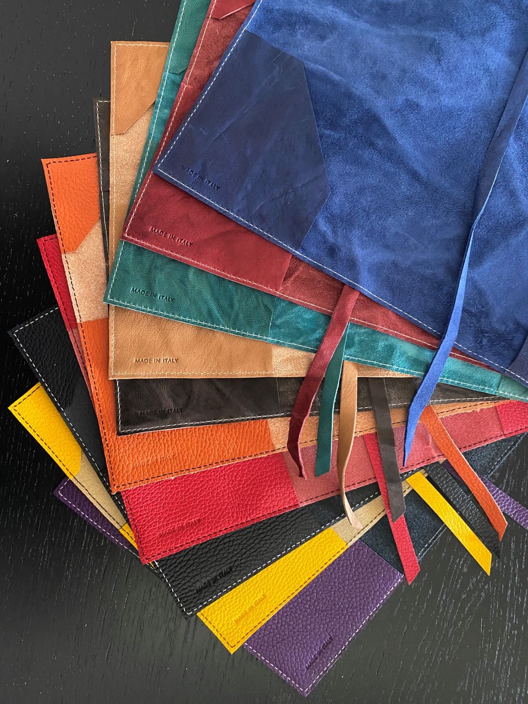 Notebook A5 size diary cover organizer in real recycled leather 100% handmade in Italy - Image 14