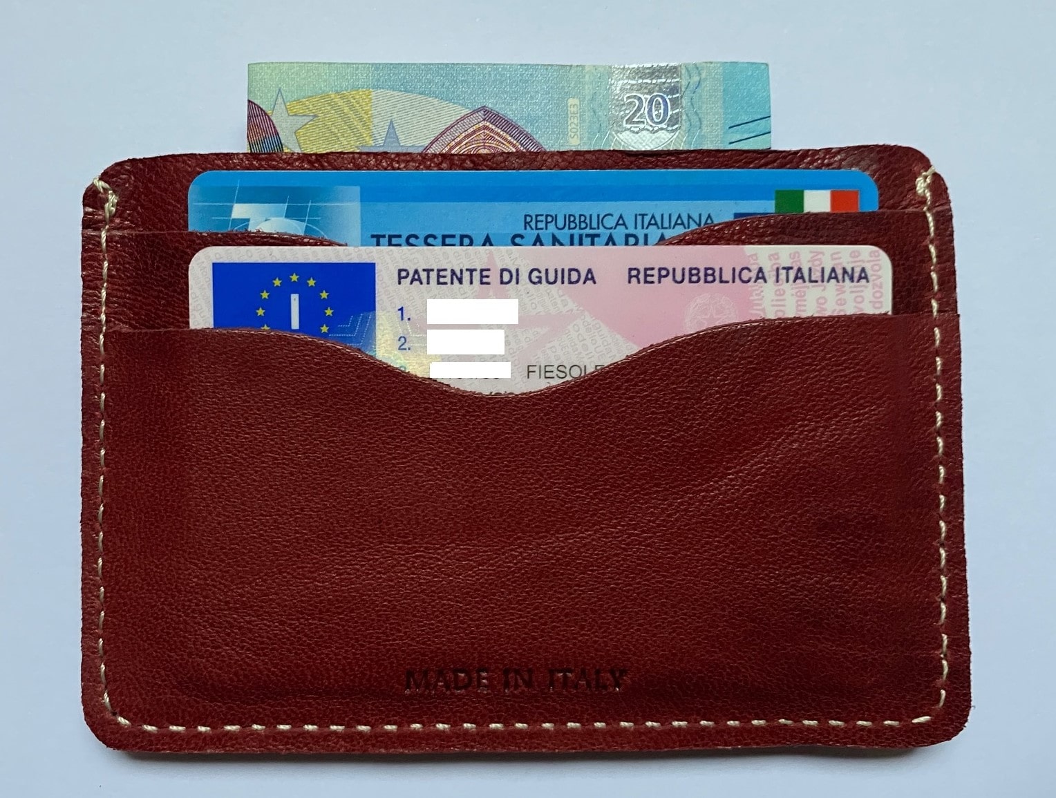 Credit card case holder in real leather vintage effect 100% Made in Italy - Image 8